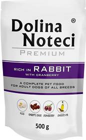 Dolina Noteci Pies Premium Adult Rabbit Mokra Karma z królikiem i żurawiną 500g