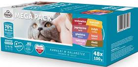 Frendi Mięsno - Rybne Smaki Mokra Karma w galaretce dla kota 48x100g MIX MEGA PACK