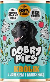 Dobry Pies Adult Mokra Karma z królikiem z jabłkiem i marchewką dla psa 400g