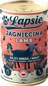 Łapsie Adult Mokra Karma z jagnięciną i śliwką dla psa 400g