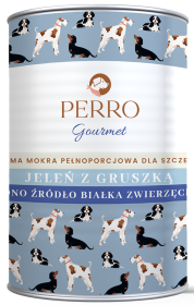 Perro Gourmet Junior Mokra Karma z jeleniem i gruszką dla szczeniaka 400g