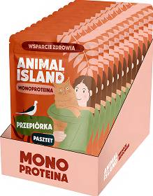 Animal Island Monoproteinowa Mokra Karma z przepiórką w pasztecie dla kota 10x100g PAKIET