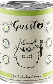 Gussto Fresh Kot Chicken & Prawns Mokra Karma z kurczakiem 400g