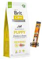 Brit Care Sustainable Pies Puppy Chicken&Insect Sucha Karma 12kg [Data ważności: 7.06.2024] + Vitakraft Beef Stick 1szt. GRATIS