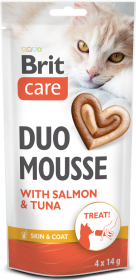 Brit Premium Creamy Duo Mousse Salmon with Tuna Przysmak z łososiem i tuńczykiem dla kota 4x14g