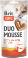 Brit Care Creamy Duo Mousse Salmon with Tuna Przysmak z łososiem i tuńczykiem dla kota 4x14g