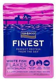 Fish4Dogs Finest Fish Flakes With Salmon Mokra Karma Biała ryba z łososiem dla psa 100g