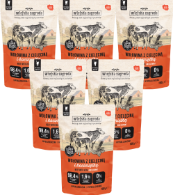 Wiejska Zagroda Mokra Karma Hipoalergiczna z wołowiną i cielęciną dla kota 12x100g SASZETKA PAKIET