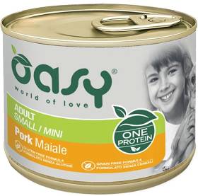 Oasy One Protein Adult Mini Pork Mokra Karma z wieprzowiną dla psa 200g