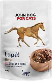 John Dog for Cats Lapé Horse in Broth Mokra Karma z koniną w sosie dla kota 100g