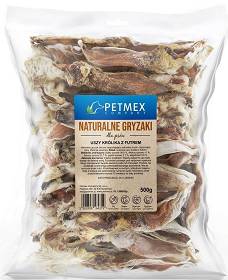 Petmex Uszy królicze z futrem dla psa 500g 