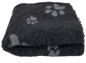 BUBA Pet Dry Bed Legowisko antypoślizgowe Grafitowe w łapki dla psa 75x50cm BB07 WYPRZEDAŻ
