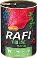 Rafi Pies with Game Mokra Karma z dziczyzną, borówką i żurawiną 400g