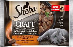 Sheba Kot Craft Collection Soczyste smaki Mokra karma w sosie 4x85g WYPRZEDAŻ