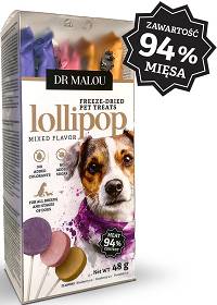 Dr Malou Lollipop Przysmak Lizaki dla psa 48g MIX