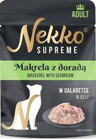 Nekko Supreme Adult Mokra Karma z makrelą i doradą dla kota 70g (galaretka)