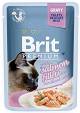 Brit Premium Kot with Salmon Fillets for Sterilised Cats Gravy Mokra Karma z łososiem 85g