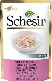 Schesir Chcken&Ham Mokra Karma z kurczakiem i szynką dla kota 50g