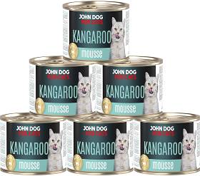 John Dog for Cats Adult Kangaroo Mousse Mokra Karma z kangurem dla kota 6x200g PAKIET