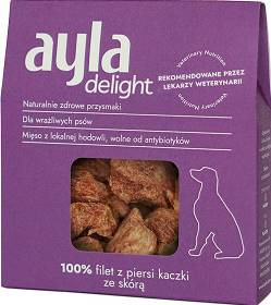 AYLA Delight Przysmak Filet z piersi kaczki ze skórą dla psa 28g