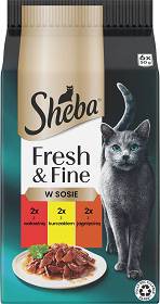 Sheba Fresh&Fine in Gravy Mokra Karma z wołowiną, kurczakiem i jagnięciną w sosie dla kota 6x50g