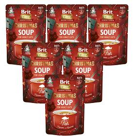 Brit Care Cat Soup with Fish Mokra Karma z łososiem dla kota 15x75g ŚWIĄTECZNA EDYCJA