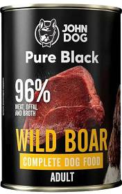 John Dog Pies Adult Pure Black Wild Boar Mokra Karma z dziczyzną 400g