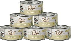 Wildes Land Adult Huhn Pur Mokra Karma Filety z kurczaka dla kota 12x80g PAKIET