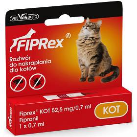 Fiprex Spot On na kleszcze i pchły krople dla kota (1 pipeta) 