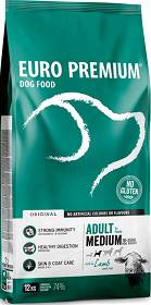 Euro Premium Adult Medium Lamb&Rice Sucha Karma z jagnięciną dla psa 12kg