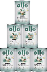 Ollo Plus Duck with Collagen Dog Adult Mokra Karma z kaczką i kolagenem dla psa 12x400g PAKIET
