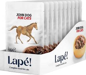 John Dog for Cats Lapé Horse in Broth Mokra Karma z koniną dla kota 10x100g PAKIET
