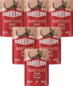 Carnilove Kitten Adult Rabbit Fillets in Jelly Mokra Karma z królikiem 12x85g PAKIET