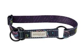 Amiplay BeSpace Obroża półzaciskowa dla psa S (20-35cm) wzór Neon