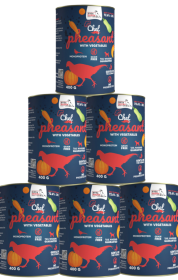 Syta Micha CHEF Pheasant Karma Mokra z bażantem dla psa 6x400g PAKIET