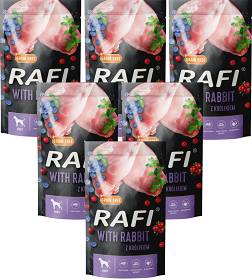 Rafi Pies with Rabbit Mokra Karma z królikiem, borówką i żurawiną 10x500g (saszetka)