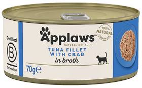 Applaws Natural Kot Food in Broth Mokra Karma z tuńczykiem i krabem w bulionie 70g