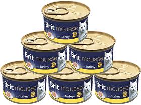 Brit Premium Kot Mousse Turkey Mokra Karma z indykiem 12x85g PAKIET