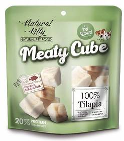 Natural Kitty Meaty Cube Kostki z tilapii dla kota 60g [Data ważności: 16.11.2024] WYPRZEDAŻ