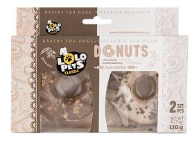 Lolo Pets Donuts o smaku orzechowo-czekoladowym i waniliowym 120g nr 75400