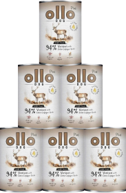 Ollo Plus Venison with Collagen Dog Adult Mokra Karma z jeleniem i kolagenem dla psa 6x800g PAKIET