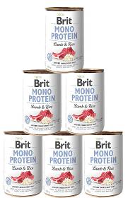 Brit Mono Protein Pies Lamb & Rice Mokra Karma z jagnięciną i ryżem 6x400g PAKIET