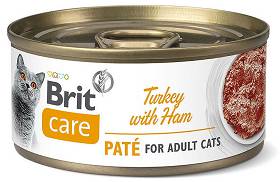 Brit Care Kot Turkey with Ham Mokra karma z indykiem i szynką 70g [Data ważności: 15.06.2024]