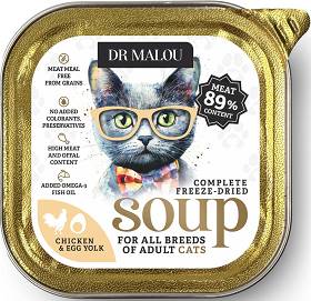 Dr Malou Freeze Dried Soup Liofilizowana Zupka z kurczakiem i żółtkiem jaja dla kota 12g