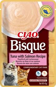 Inaba Cat Ciao Bisque Tuna with Salmon Recipe Przysmak dla kota 40g