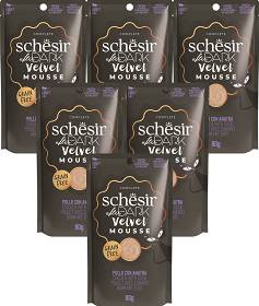 Schesir After Dark Velvet Mousse Adult Chicken with Duck Mokra Karma z kurczakiem i kaczką dla kota 12x80g PAKIET