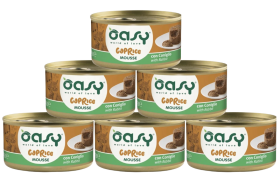 Oasy Caprice Mousse with Rabbit Mokra Karma z kólikiem dla kota 6x85g PAKIET