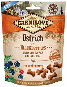 Carnilove Crunchy Ostrich with blackberries przysmak 200g