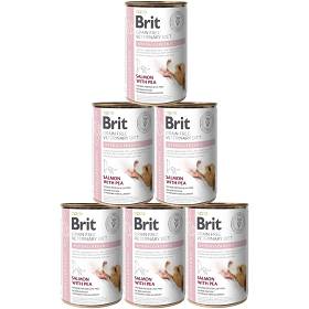 Brit Veterinary Diet Pies Hypoallergenic Salmon&Pea Mokra Karma z łososiem 6x400g PAKIET