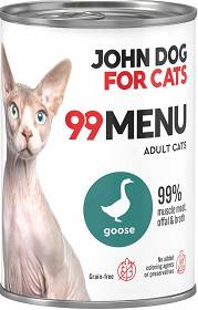 John Dog for Cats 99 MENU Adult Goose Mokra Karma z gęsią dla kota 400g